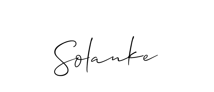 Similarly Allison_Script is the best handwritten signature design. Signature creator online .You can use it as an online autograph creator for name Solanke. Solanke signature style 2 images and pictures png