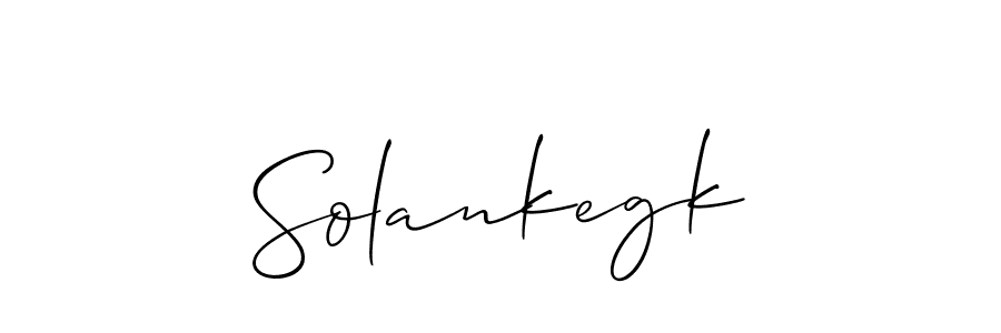 How to make Solankegk name signature. Use Allison_Script style for creating short signs online. This is the latest handwritten sign. Solankegk signature style 2 images and pictures png
