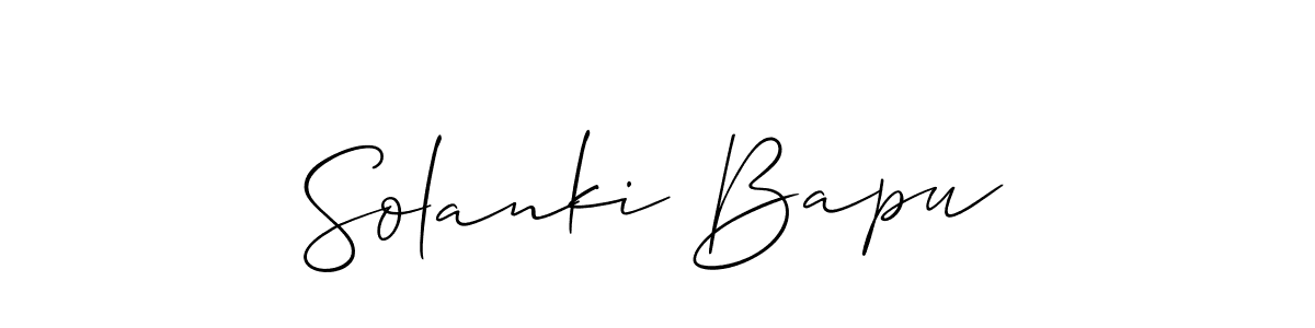 Design your own signature with our free online signature maker. With this signature software, you can create a handwritten (Allison_Script) signature for name Solanki Bapu. Solanki Bapu signature style 2 images and pictures png