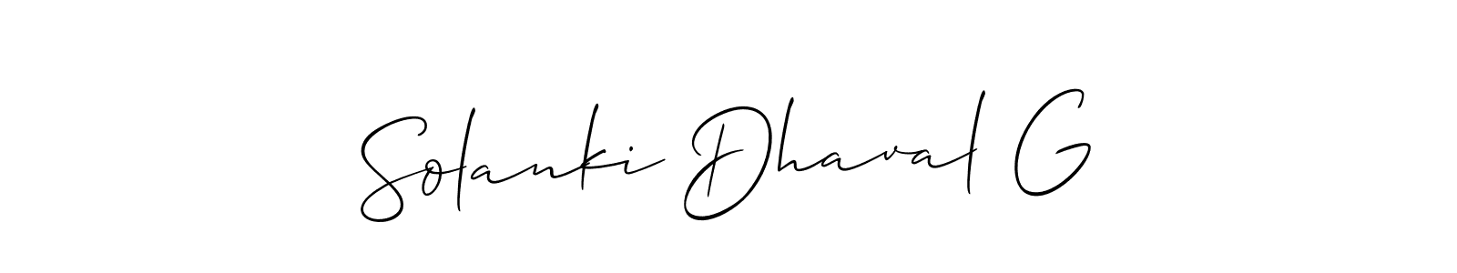 You can use this online signature creator to create a handwritten signature for the name Solanki Dhaval G. This is the best online autograph maker. Solanki Dhaval G signature style 2 images and pictures png