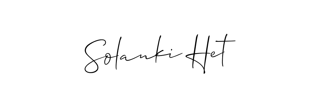 Use a signature maker to create a handwritten signature online. With this signature software, you can design (Allison_Script) your own signature for name Solanki Het. Solanki Het signature style 2 images and pictures png