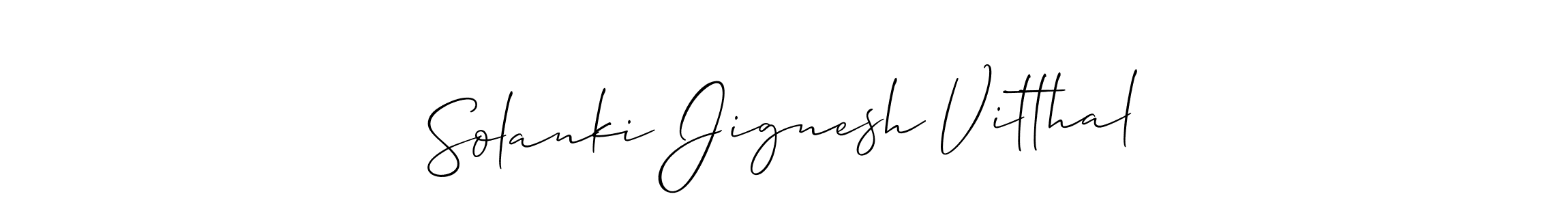 How to make Solanki Jignesh Vitthal signature? Allison_Script is a professional autograph style. Create handwritten signature for Solanki Jignesh Vitthal name. Solanki Jignesh Vitthal signature style 2 images and pictures png