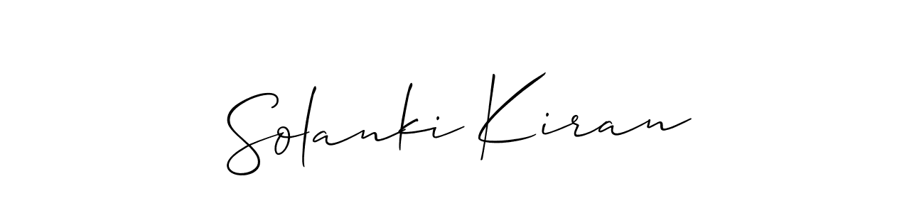 Use a signature maker to create a handwritten signature online. With this signature software, you can design (Allison_Script) your own signature for name Solanki Kiran. Solanki Kiran signature style 2 images and pictures png