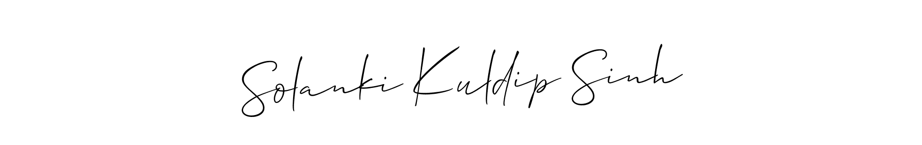 Similarly Allison_Script is the best handwritten signature design. Signature creator online .You can use it as an online autograph creator for name Solanki Kuldip Sinh. Solanki Kuldip Sinh signature style 2 images and pictures png