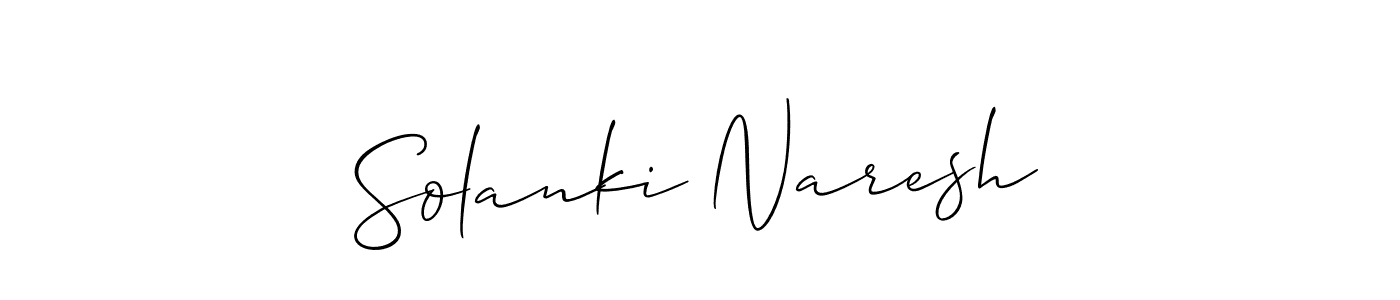 How to make Solanki Naresh name signature. Use Allison_Script style for creating short signs online. This is the latest handwritten sign. Solanki Naresh signature style 2 images and pictures png