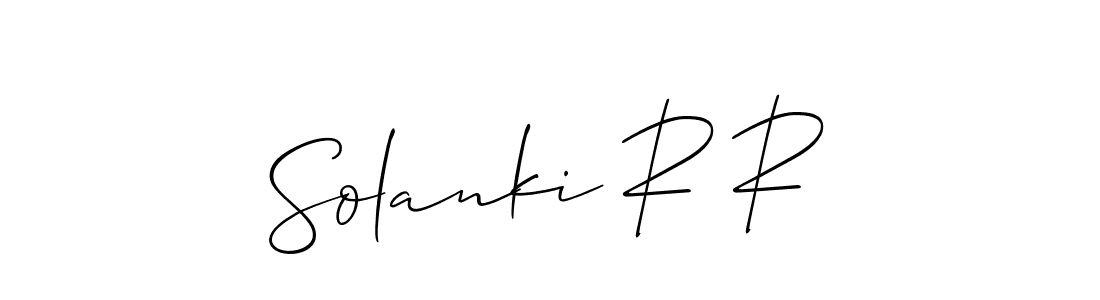 It looks lik you need a new signature style for name Solanki R R. Design unique handwritten (Allison_Script) signature with our free signature maker in just a few clicks. Solanki R R signature style 2 images and pictures png