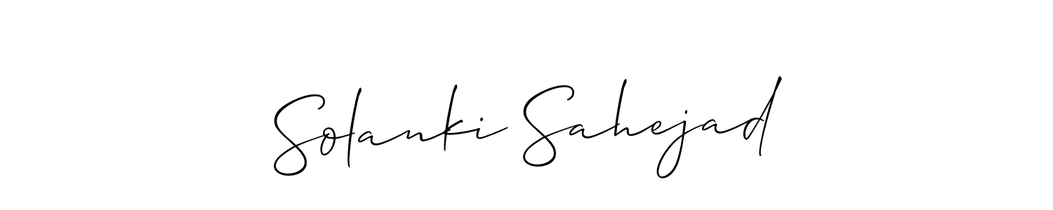 How to Draw Solanki Sahejad signature style? Allison_Script is a latest design signature styles for name Solanki Sahejad. Solanki Sahejad signature style 2 images and pictures png