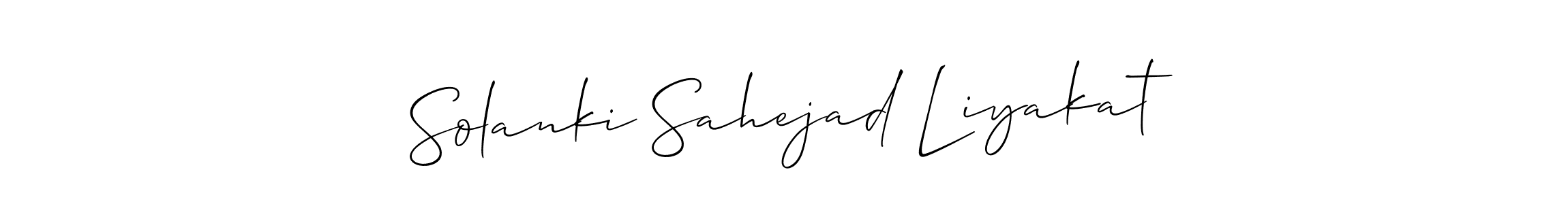 How to make Solanki Sahejad Liyakat signature? Allison_Script is a professional autograph style. Create handwritten signature for Solanki Sahejad Liyakat name. Solanki Sahejad Liyakat signature style 2 images and pictures png
