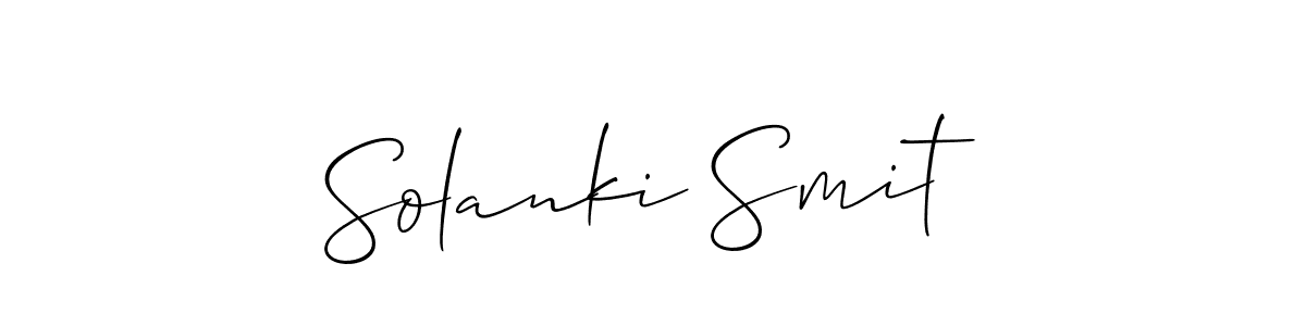 Also we have Solanki Smit name is the best signature style. Create professional handwritten signature collection using Allison_Script autograph style. Solanki Smit signature style 2 images and pictures png