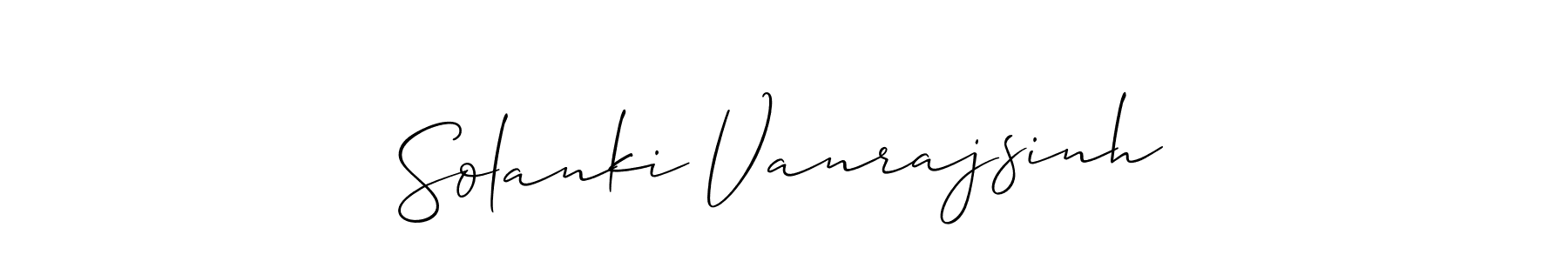 Make a beautiful signature design for name Solanki Vanrajsinh. With this signature (Allison_Script) style, you can create a handwritten signature for free. Solanki Vanrajsinh signature style 2 images and pictures png