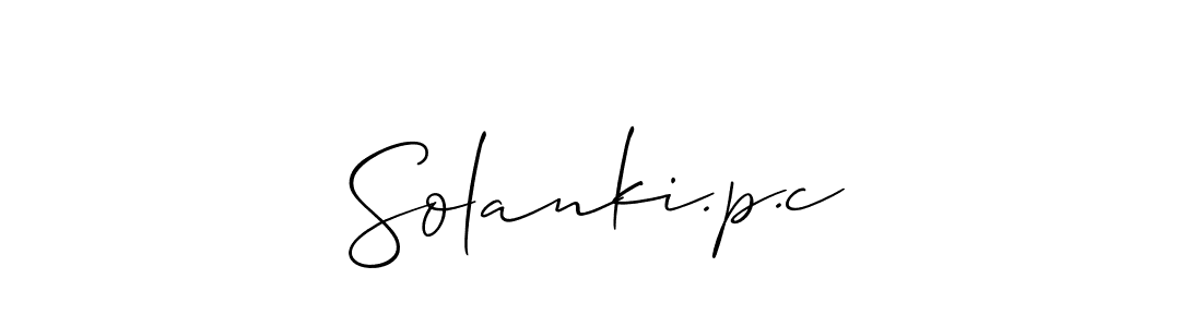 How to make Solanki.p.c name signature. Use Allison_Script style for creating short signs online. This is the latest handwritten sign. Solanki.p.c signature style 2 images and pictures png