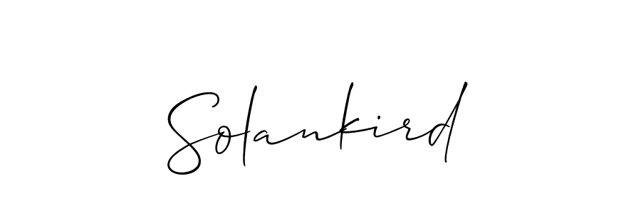 Make a short Solankird signature style. Manage your documents anywhere anytime using Allison_Script. Create and add eSignatures, submit forms, share and send files easily. Solankird signature style 2 images and pictures png