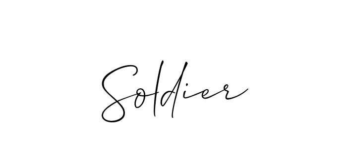 How to make Soldier signature? Allison_Script is a professional autograph style. Create handwritten signature for Soldier name. Soldier signature style 2 images and pictures png