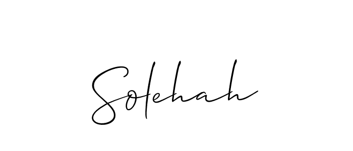 Allison_Script is a professional signature style that is perfect for those who want to add a touch of class to their signature. It is also a great choice for those who want to make their signature more unique. Get Solehah name to fancy signature for free. Solehah signature style 2 images and pictures png