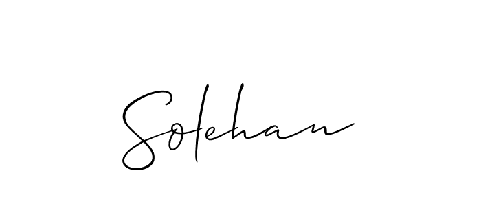 How to make Solehan name signature. Use Allison_Script style for creating short signs online. This is the latest handwritten sign. Solehan signature style 2 images and pictures png