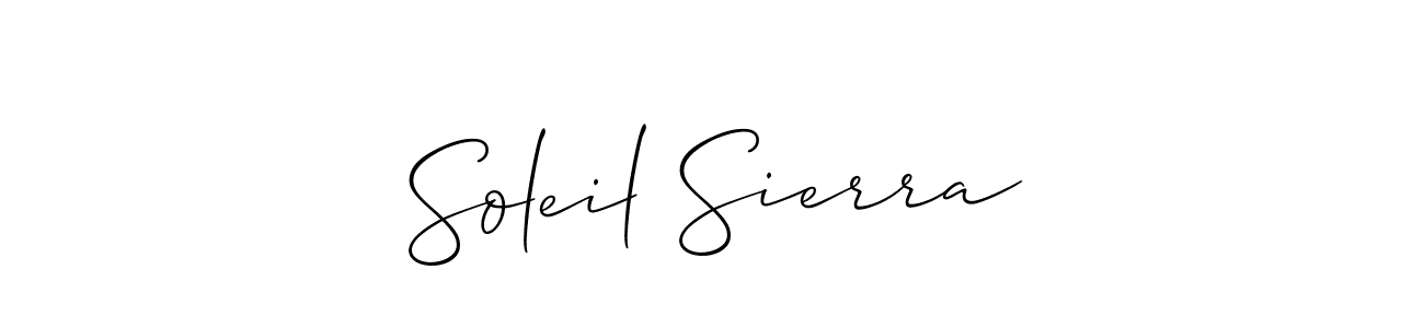How to Draw Soleil Sierra signature style? Allison_Script is a latest design signature styles for name Soleil Sierra. Soleil Sierra signature style 2 images and pictures png