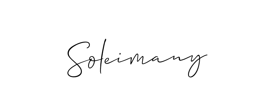 Also we have Soleimany name is the best signature style. Create professional handwritten signature collection using Allison_Script autograph style. Soleimany signature style 2 images and pictures png