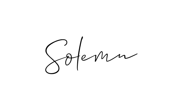 How to Draw Solemn signature style? Allison_Script is a latest design signature styles for name Solemn. Solemn signature style 2 images and pictures png