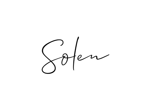 Best and Professional Signature Style for Solen. Allison_Script Best Signature Style Collection. Solen signature style 2 images and pictures png