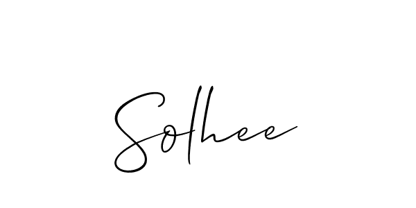 Also You can easily find your signature by using the search form. We will create Solhee name handwritten signature images for you free of cost using Allison_Script sign style. Solhee signature style 2 images and pictures png