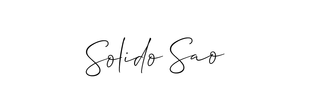 Similarly Allison_Script is the best handwritten signature design. Signature creator online .You can use it as an online autograph creator for name Solido Sao. Solido Sao signature style 2 images and pictures png