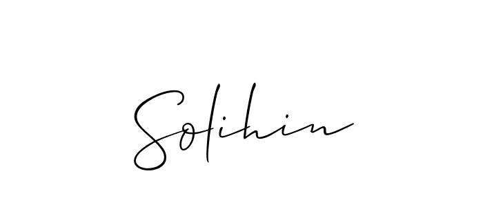 It looks lik you need a new signature style for name Solihin. Design unique handwritten (Allison_Script) signature with our free signature maker in just a few clicks. Solihin signature style 2 images and pictures png
