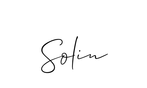 Also You can easily find your signature by using the search form. We will create Solin name handwritten signature images for you free of cost using Allison_Script sign style. Solin signature style 2 images and pictures png