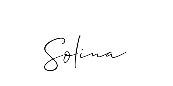 How to make Solina name signature. Use Allison_Script style for creating short signs online. This is the latest handwritten sign. Solina signature style 2 images and pictures png