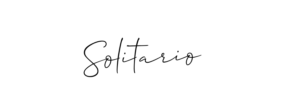 Use a signature maker to create a handwritten signature online. With this signature software, you can design (Allison_Script) your own signature for name Solitario. Solitario signature style 2 images and pictures png