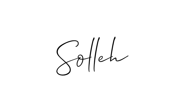 Similarly Allison_Script is the best handwritten signature design. Signature creator online .You can use it as an online autograph creator for name Solleh. Solleh signature style 2 images and pictures png