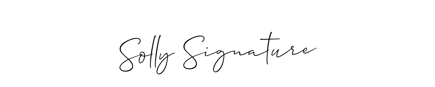 Create a beautiful signature design for name Solly Signature. With this signature (Allison_Script) fonts, you can make a handwritten signature for free. Solly Signature signature style 2 images and pictures png