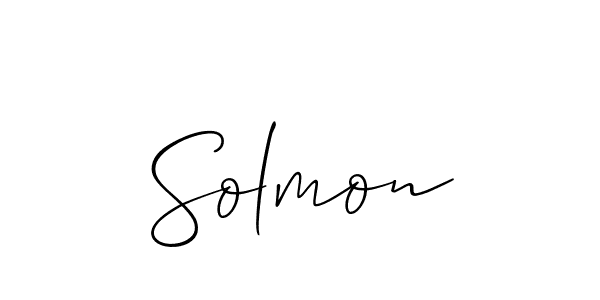 Make a short Solmon signature style. Manage your documents anywhere anytime using Allison_Script. Create and add eSignatures, submit forms, share and send files easily. Solmon signature style 2 images and pictures png