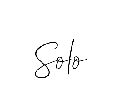 How to make Solo name signature. Use Allison_Script style for creating short signs online. This is the latest handwritten sign. Solo signature style 2 images and pictures png