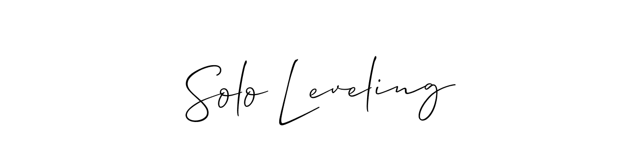 Allison_Script is a professional signature style that is perfect for those who want to add a touch of class to their signature. It is also a great choice for those who want to make their signature more unique. Get Solo Leveling name to fancy signature for free. Solo Leveling signature style 2 images and pictures png