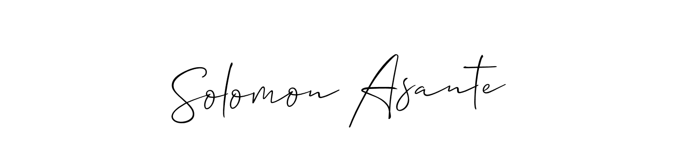 Allison_Script is a professional signature style that is perfect for those who want to add a touch of class to their signature. It is also a great choice for those who want to make their signature more unique. Get Solomon Asante name to fancy signature for free. Solomon Asante signature style 2 images and pictures png