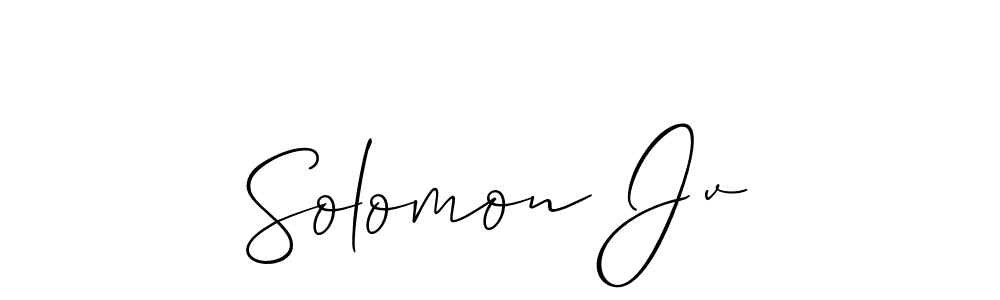 You should practise on your own different ways (Allison_Script) to write your name (Solomon Jv) in signature. don't let someone else do it for you. Solomon Jv signature style 2 images and pictures png