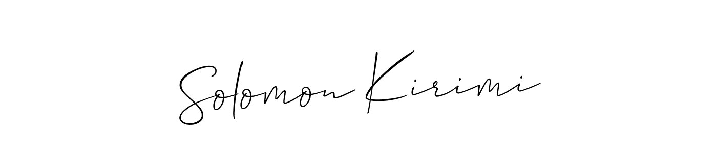 Create a beautiful signature design for name Solomon Kirimi. With this signature (Allison_Script) fonts, you can make a handwritten signature for free. Solomon Kirimi signature style 2 images and pictures png