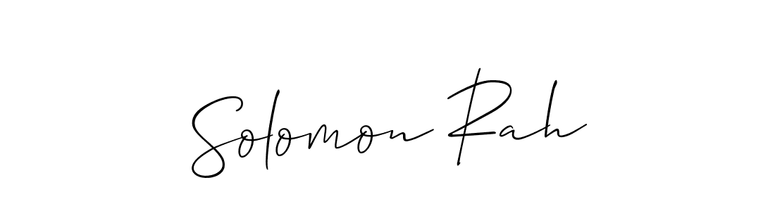 How to make Solomon Rah signature? Allison_Script is a professional autograph style. Create handwritten signature for Solomon Rah name. Solomon Rah signature style 2 images and pictures png