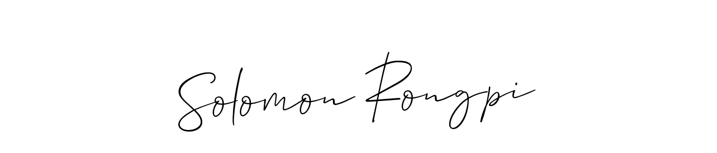 Make a short Solomon Rongpi signature style. Manage your documents anywhere anytime using Allison_Script. Create and add eSignatures, submit forms, share and send files easily. Solomon Rongpi signature style 2 images and pictures png