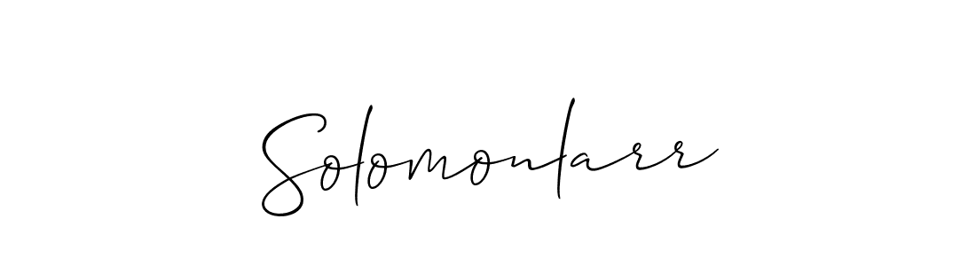 Allison_Script is a professional signature style that is perfect for those who want to add a touch of class to their signature. It is also a great choice for those who want to make their signature more unique. Get Solomonlarr name to fancy signature for free. Solomonlarr signature style 2 images and pictures png