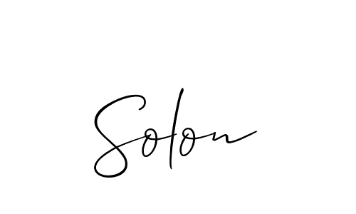 Make a short Solon signature style. Manage your documents anywhere anytime using Allison_Script. Create and add eSignatures, submit forms, share and send files easily. Solon signature style 2 images and pictures png