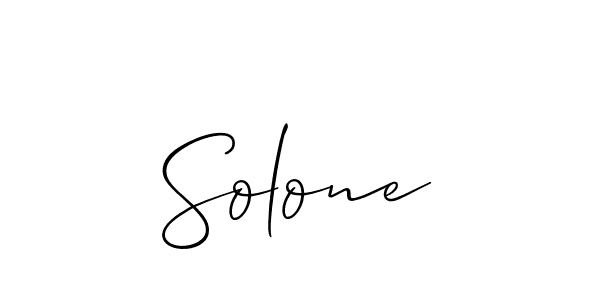 Design your own signature with our free online signature maker. With this signature software, you can create a handwritten (Allison_Script) signature for name Solone. Solone signature style 2 images and pictures png