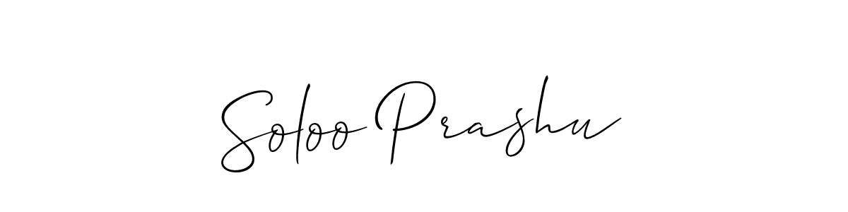 Create a beautiful signature design for name Soloo Prashu. With this signature (Allison_Script) fonts, you can make a handwritten signature for free. Soloo Prashu signature style 2 images and pictures png