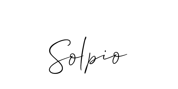 Also we have Solpio name is the best signature style. Create professional handwritten signature collection using Allison_Script autograph style. Solpio signature style 2 images and pictures png