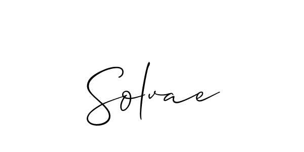 How to make Solvae signature? Allison_Script is a professional autograph style. Create handwritten signature for Solvae name. Solvae signature style 2 images and pictures png