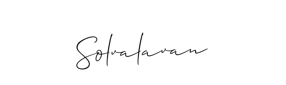 Also we have Solvalavan name is the best signature style. Create professional handwritten signature collection using Allison_Script autograph style. Solvalavan signature style 2 images and pictures png