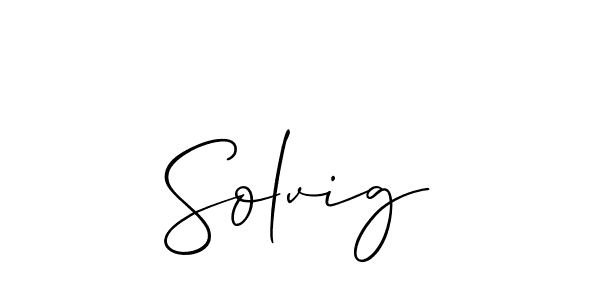 Design your own signature with our free online signature maker. With this signature software, you can create a handwritten (Allison_Script) signature for name Solvig. Solvig signature style 2 images and pictures png