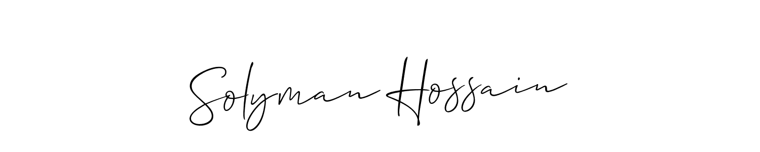 Solyman Hossain stylish signature style. Best Handwritten Sign (Allison_Script) for my name. Handwritten Signature Collection Ideas for my name Solyman Hossain. Solyman Hossain signature style 2 images and pictures png