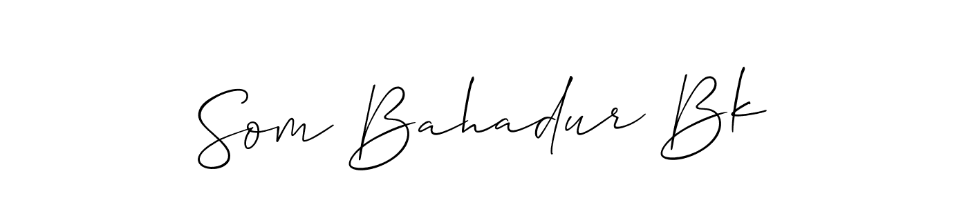 You should practise on your own different ways (Allison_Script) to write your name (Som Bahadur Bk) in signature. don't let someone else do it for you. Som Bahadur Bk signature style 2 images and pictures png