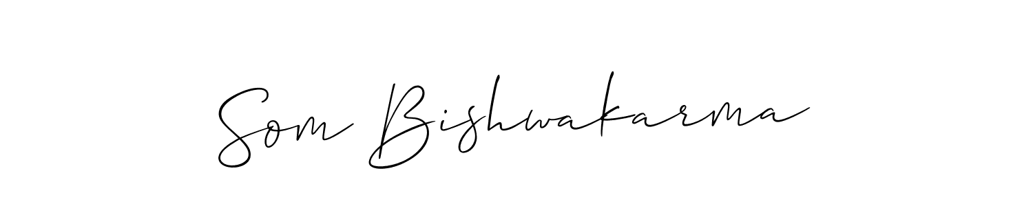 How to Draw Som Bishwakarma signature style? Allison_Script is a latest design signature styles for name Som Bishwakarma. Som Bishwakarma signature style 2 images and pictures png